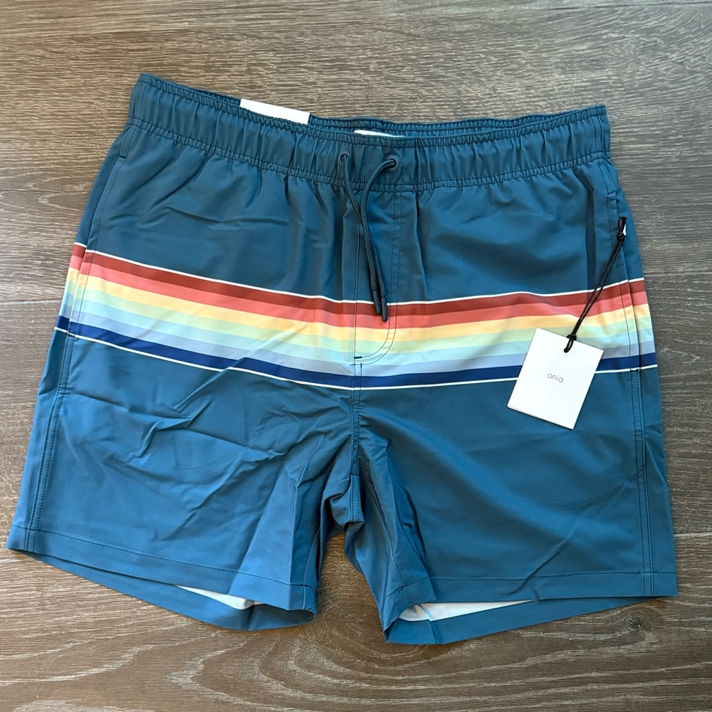 Onia Comfort Lined Swim Trunks 6” - NEW! Size Large